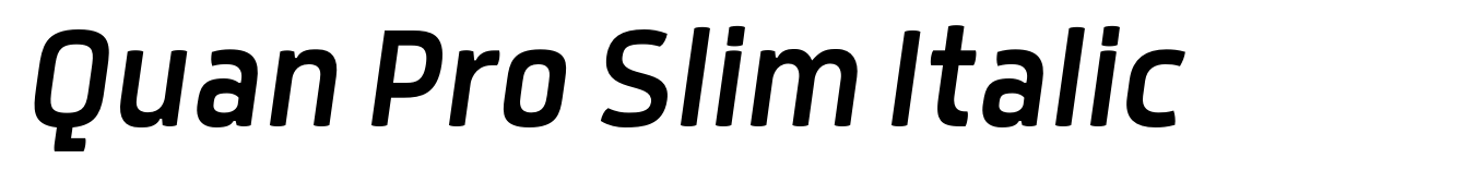 Quan Pro Slim Italic
